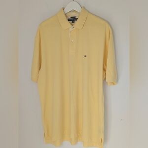 Tommy Hilfiger Mens XL Color Yellow Short Sleeve With Logo Polo Shirt